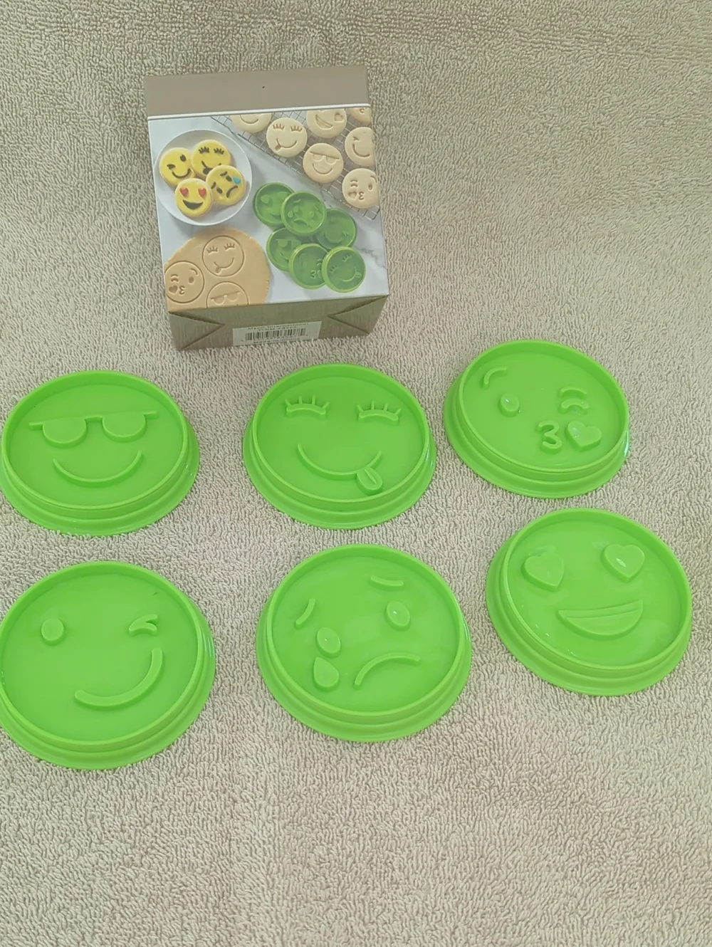 Green Emoji Set Of 6 Cookie Cutters